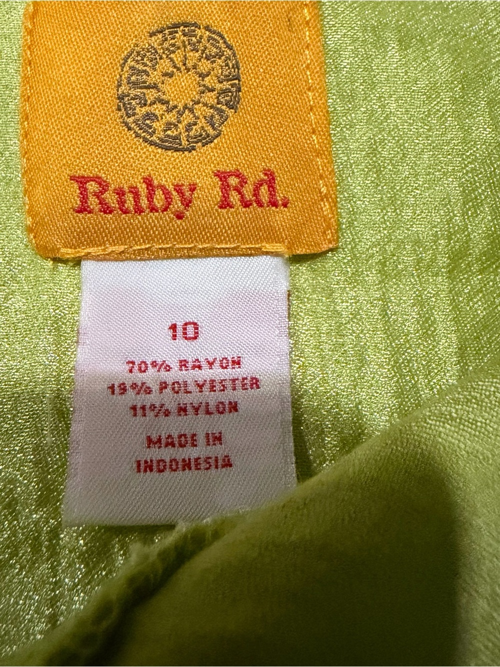Ruby Rd. Lime Green Textured Button-Front Utility Jacket - Picture 5 of 5